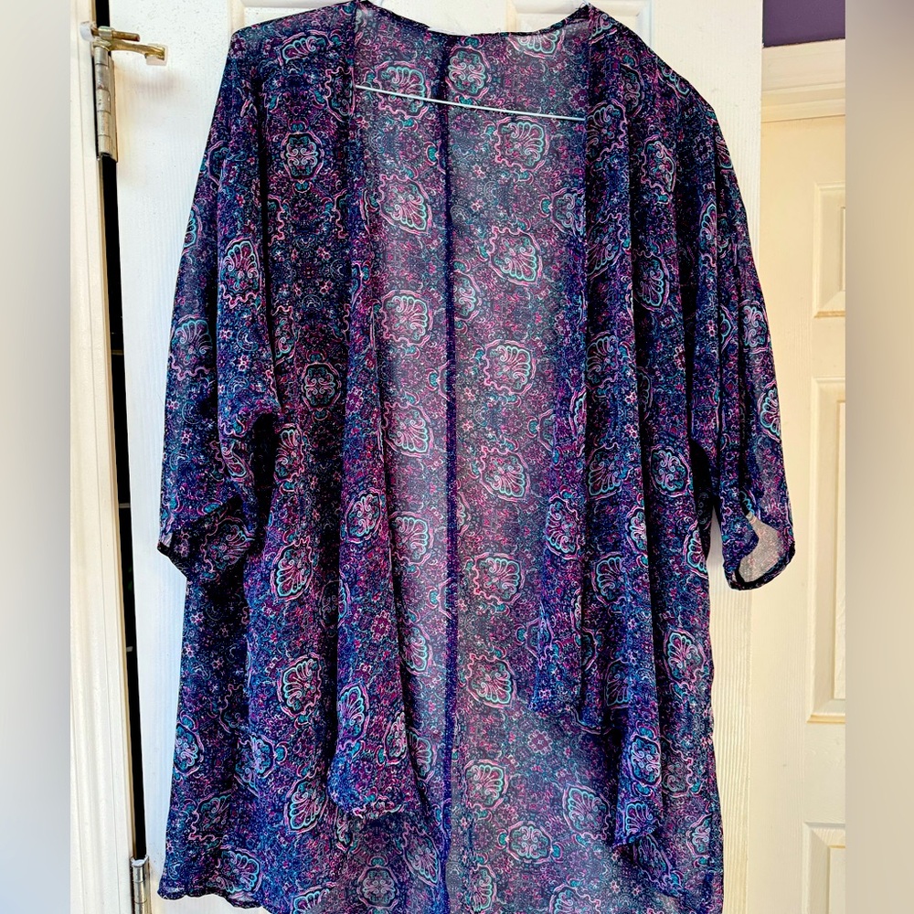Multi-colored kimono